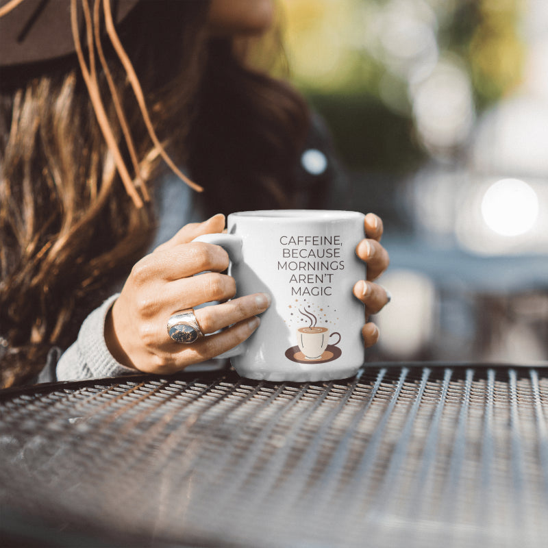 Mornings Aren't Magic Mug ☕ | Double-Sided Coffee Mug | Chai-Fi