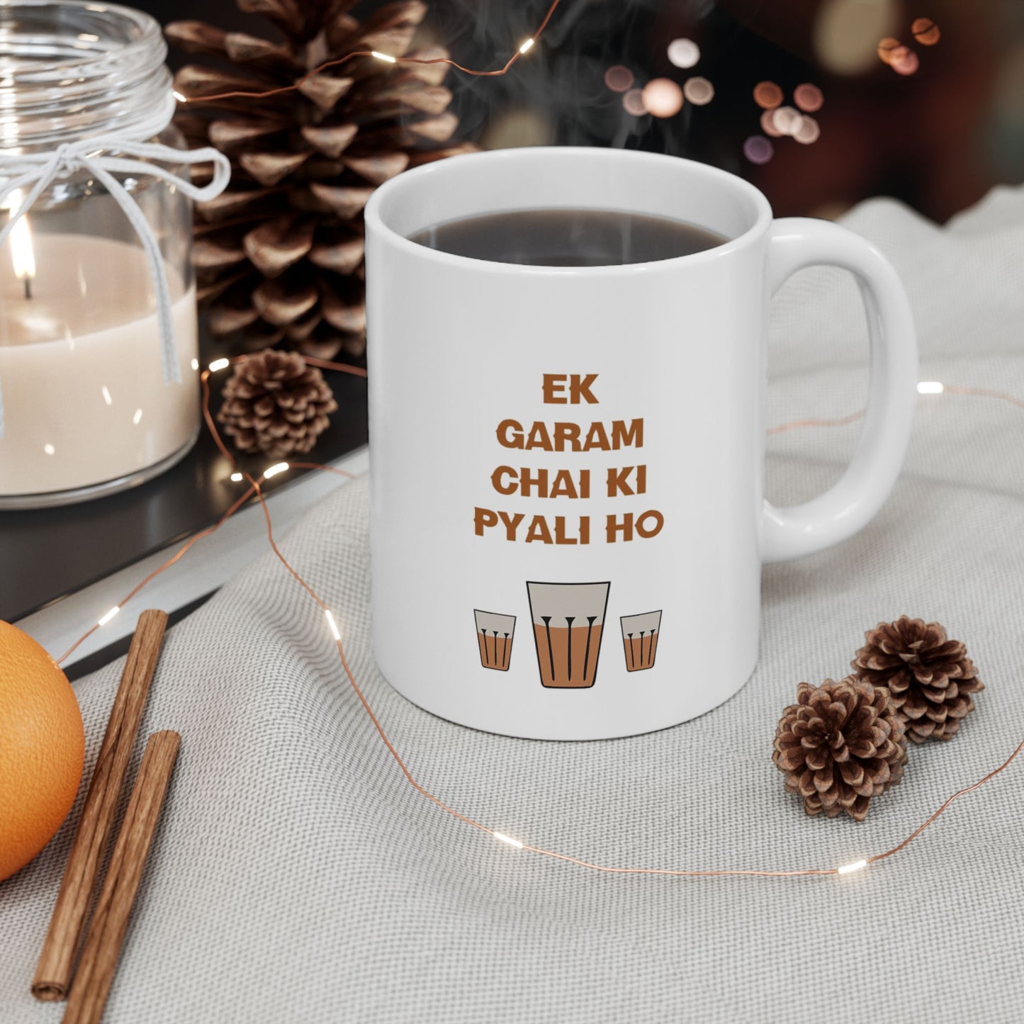 Ek Garam Chai Ki Pyali Ho! ☕ Premium Mug for Chai Lovers | 11oz, Double-Sided Print, All Colors, Gift Box 🎁