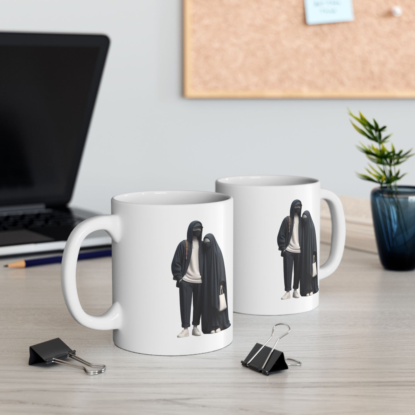 Islamic Couple Mugs 🕌 | Double-Sided Ceramic Mugs | Chai-Fi