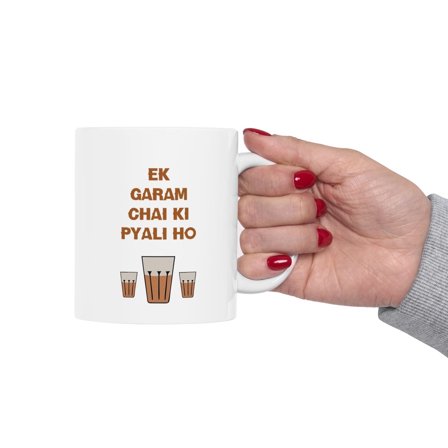 Ek Garam Chai Ki Pyali Ho! ☕ Premium Mug for Chai Lovers | 11oz, Double-Sided Print, All Colors, Gift Box 🎁