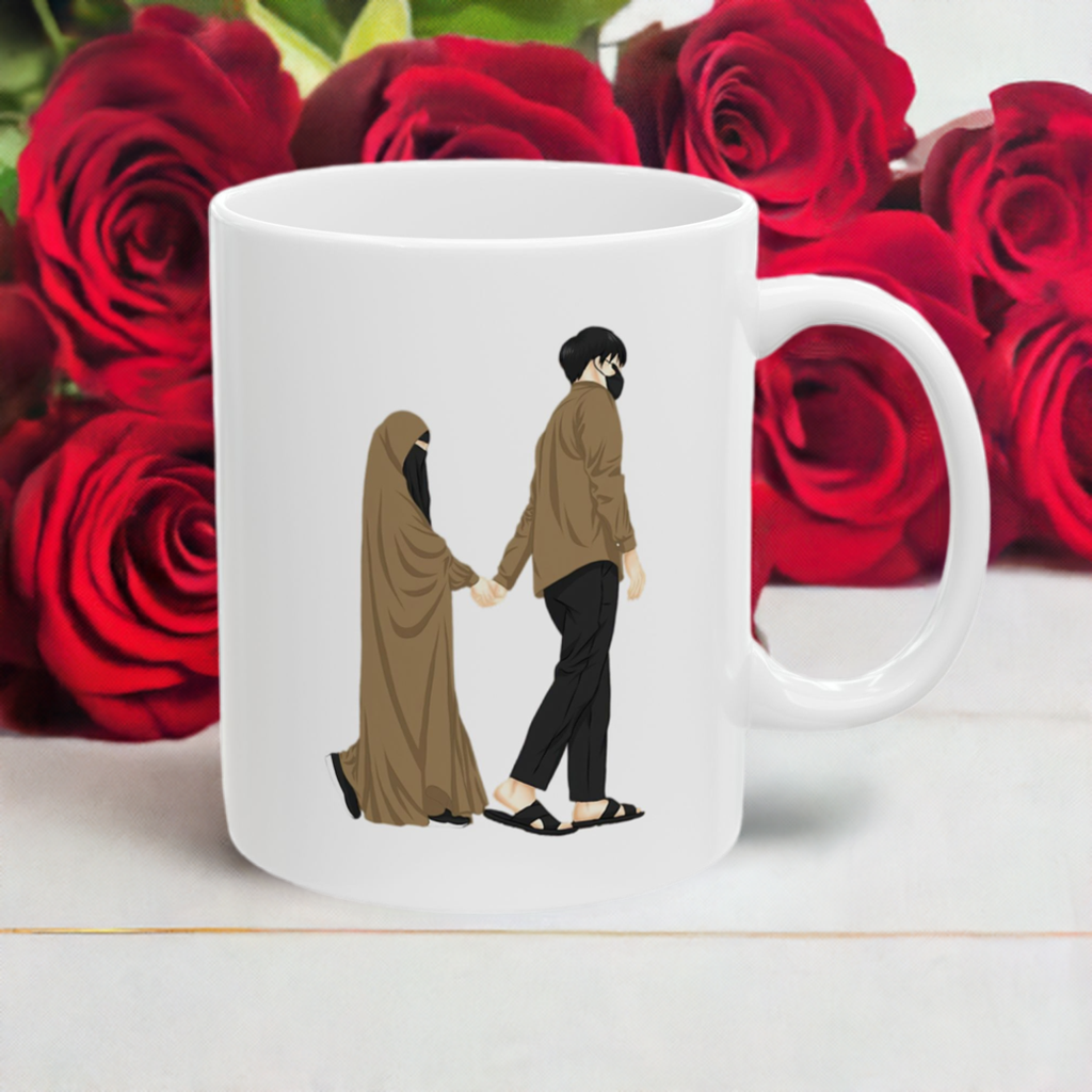 Celebrate Love &amp; Faith with Our Islamic Couple Mug 💖 11oz Premium Mug with Gift Box 🎁 | Double-Sided Print | Available in All Colors! 🌈