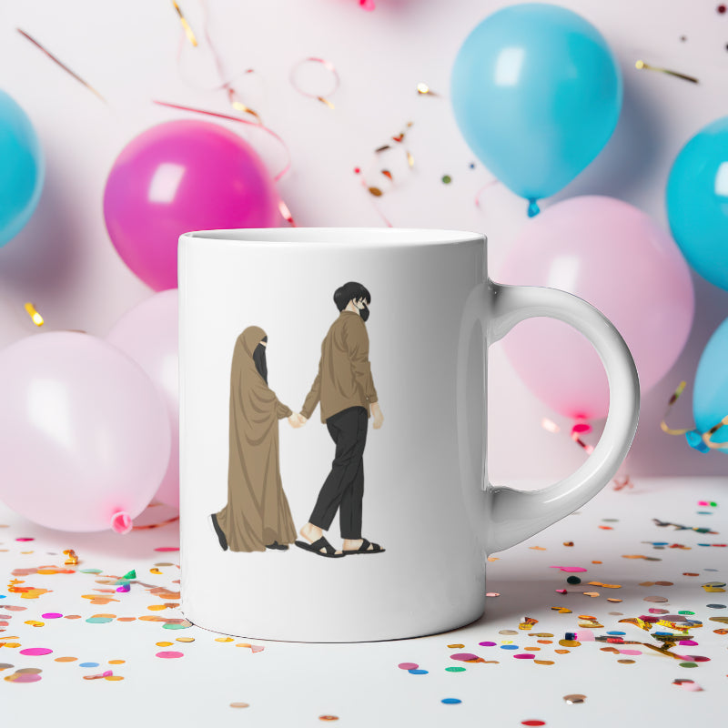 Celebrate Love &amp; Faith with Our Islamic Couple Mug 💖 11oz Premium Mug with Gift Box 🎁 | Double-Sided Print | Available in All Colors! 🌈