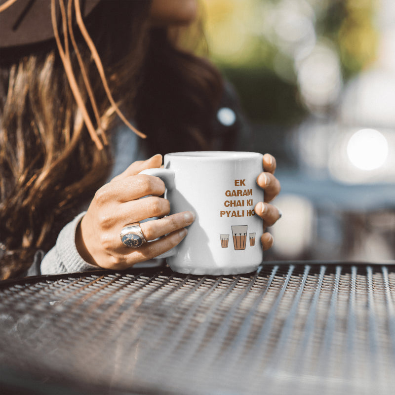 Ek Garam Chai Ki Pyali Ho! ☕ Premium Mug for Chai Lovers | 11oz, Double-Sided Print, All Colors, Gift Box 🎁