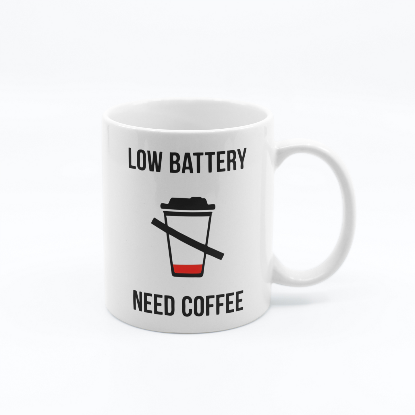 Low Battery - Need Coffee Mug ☕ | Funny Coffee Lover Gift | Chai-Fi Mugs 🔋