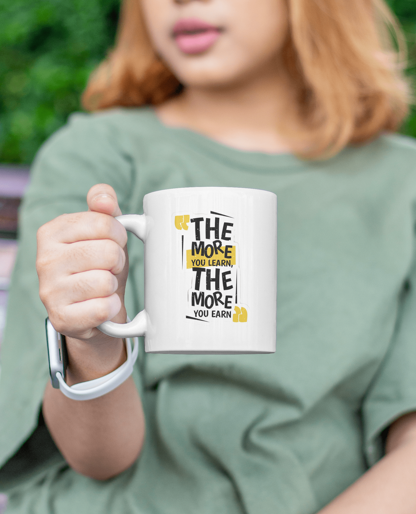 Fuel Your Ambition with Our Motivational Mug! ☕ "The More You Learn, The More You Earn" - 11oz Premium Mug with Gift Box 🎁 | Double-Sided Print | Available in All Colors! 🌈